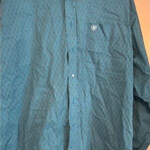 Ariat Blue Patterned Button-Up Shirt